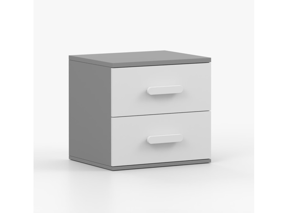 Nočný stolík SMYK - šedý/biely (viac variant)
