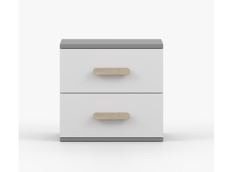 Nočný stolík SMYK - šedý/biely (viac variant)