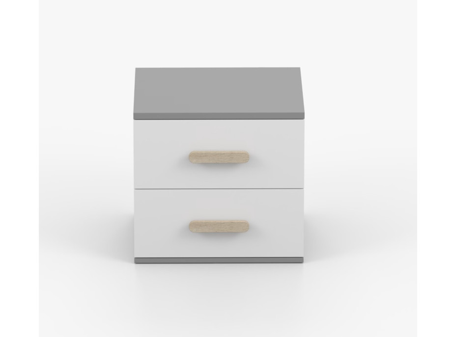 Nočný stolík SMYK - šedý/biely (viac variant)
