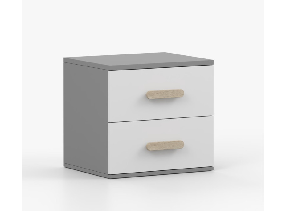 Nočný stolík SMYK - šedý/biely (viac variant)