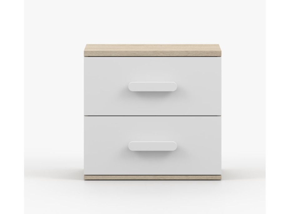 Nočný stolík SMYK - dub sonoma/biely (viac variant)