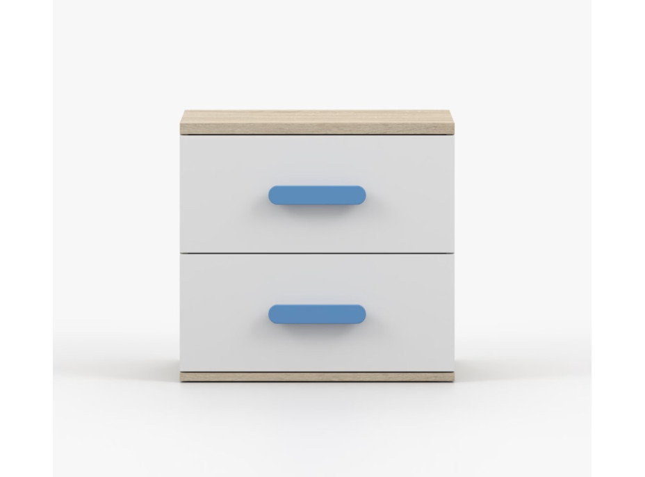 Nočný stolík SMYK - dub sonoma/biely (viac variant)