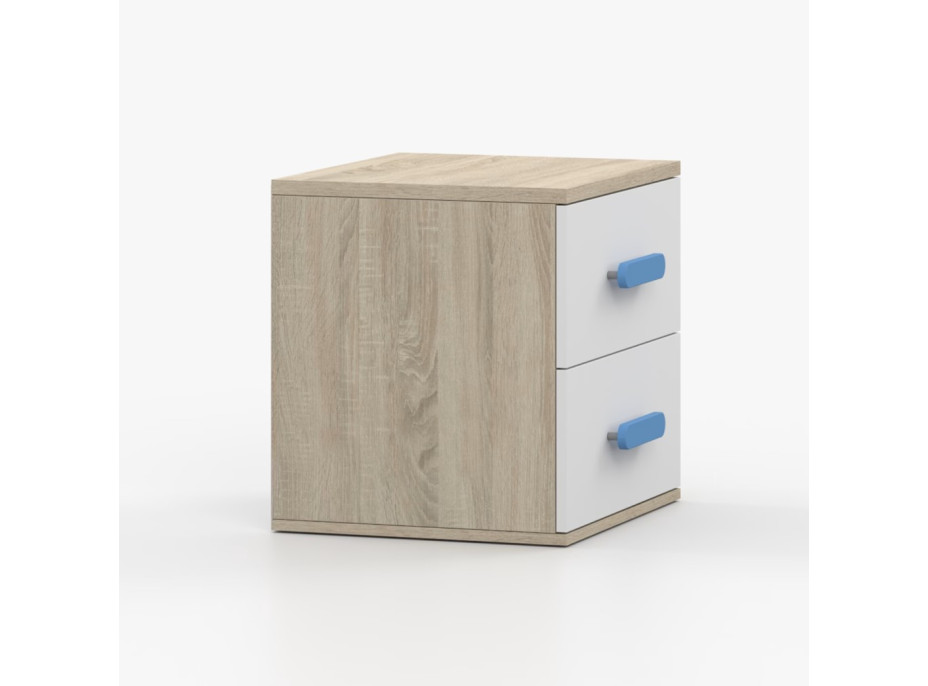 Nočný stolík SMYK - dub sonoma/biely (viac variant)