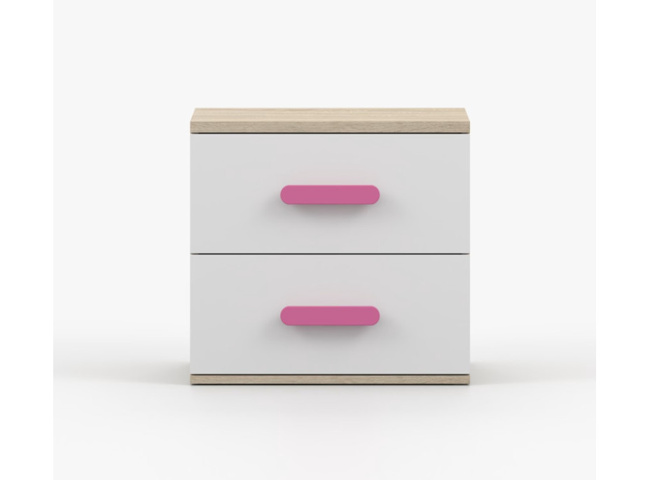 Nočný stolík SMYK - dub sonoma/biely (viac variant)