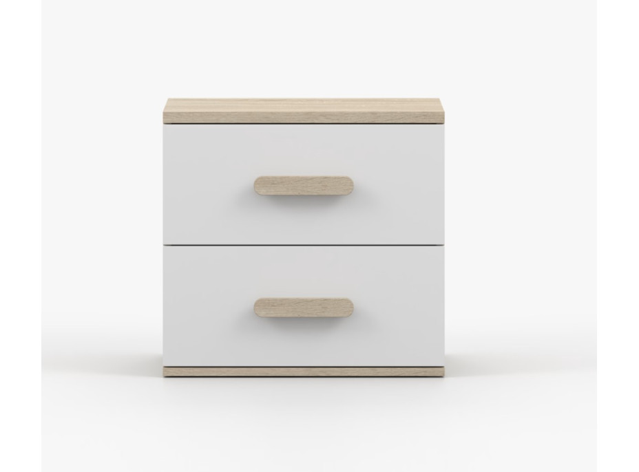 Nočný stolík SMYK - dub sonoma/biely (viac variant)