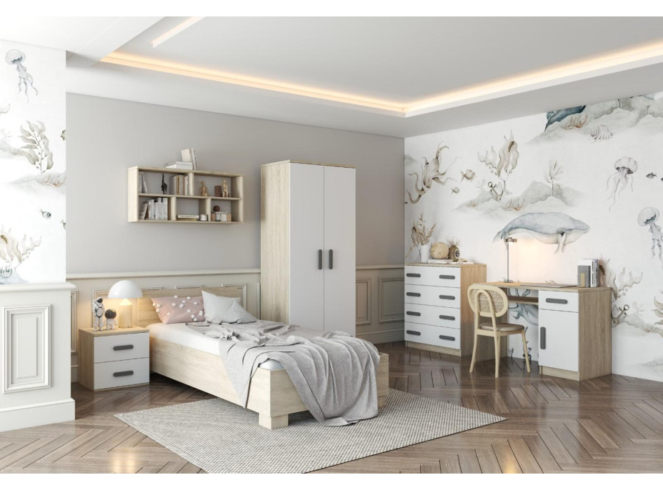 Komoda SMYK - dub sonoma/biela (viac variant)