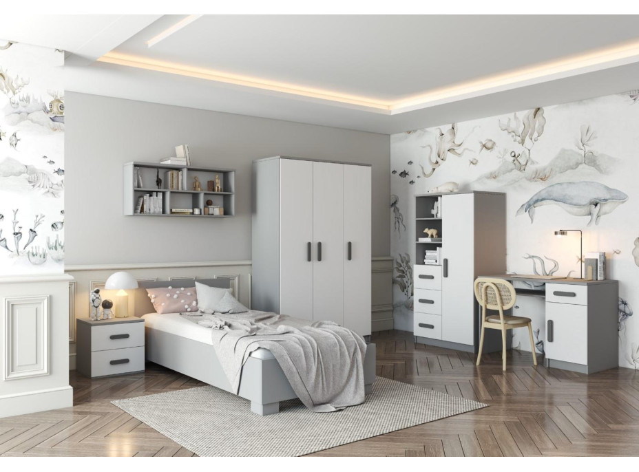 Komoda SMYK - šedá/biela (viac variant)