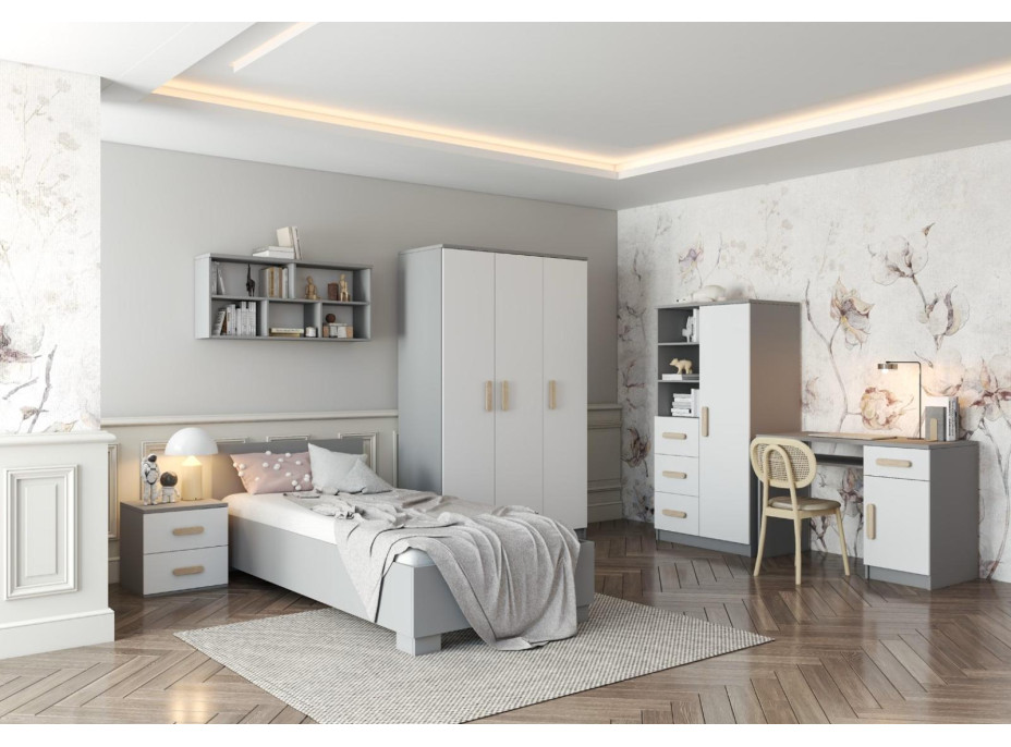 Posteľ SMYK 200x90 cm - šedá