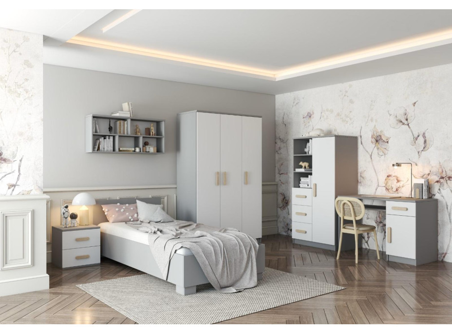 Komoda SMYK - šedá/biela (viac variant)