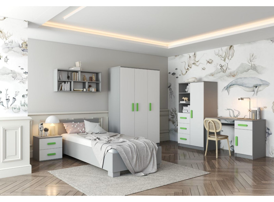 Komoda SMYK - šedá/biela (viac variant)