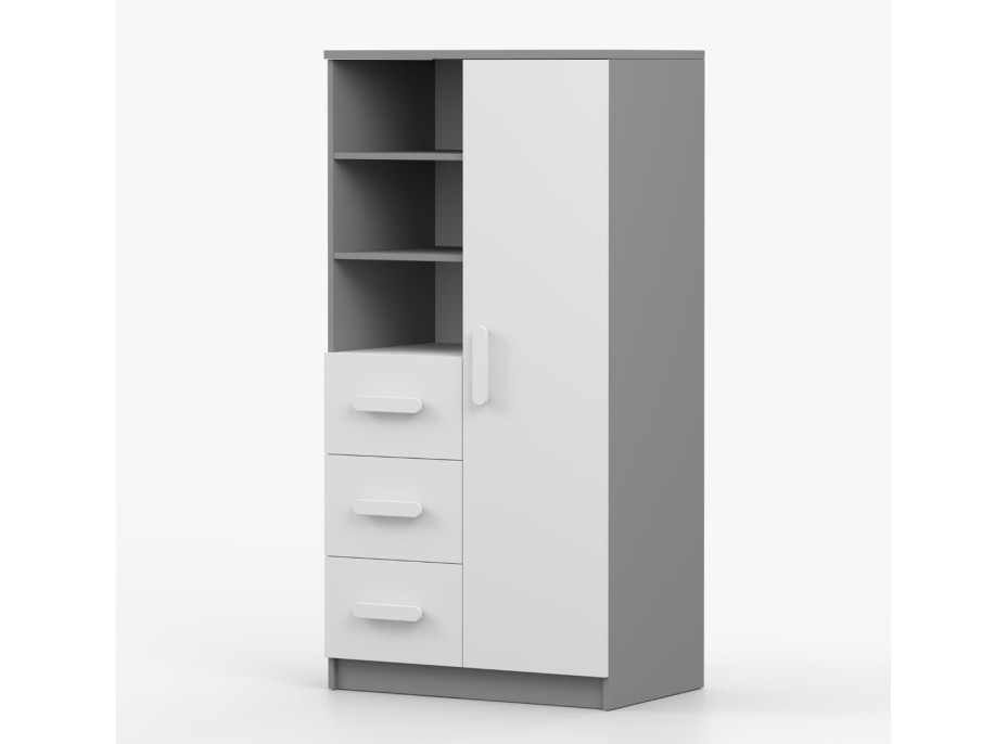 Regál SMYK - šedý/biely (viac variant)