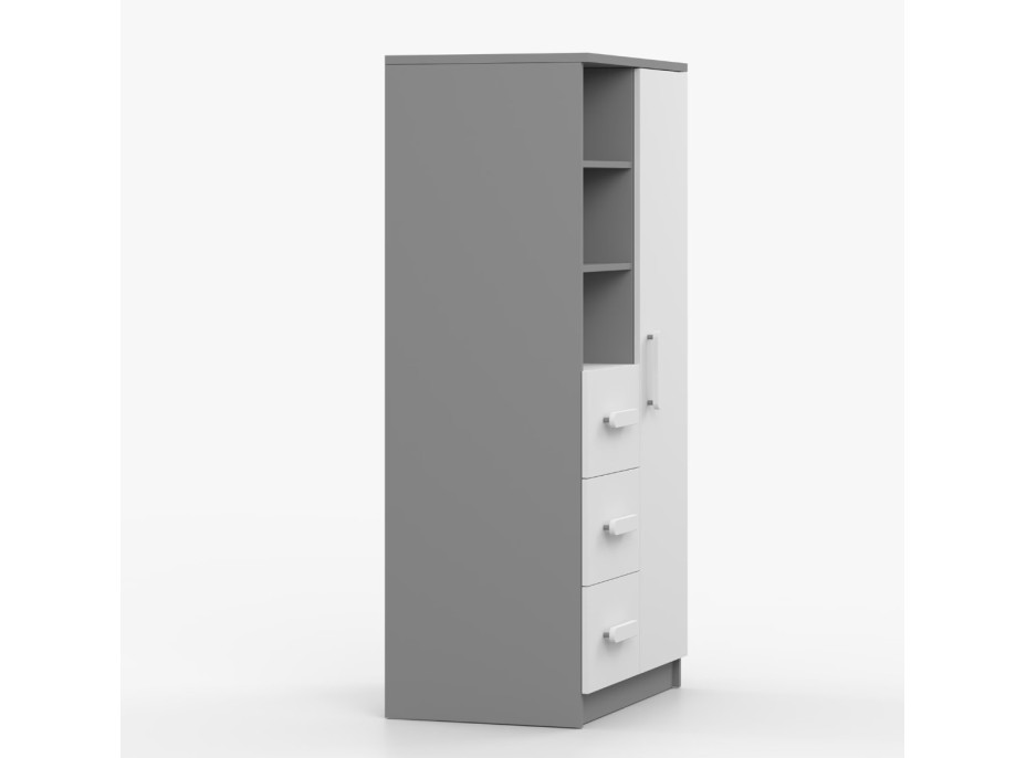 Regál SMYK - šedý/biely (viac variant)