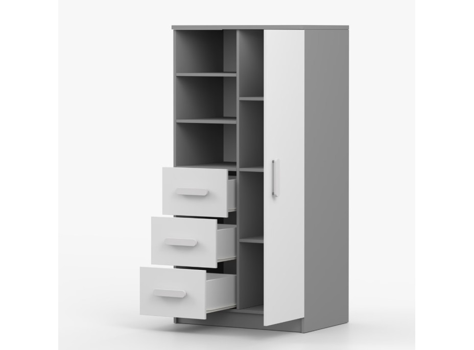 Regál SMYK - šedý/biely (viac variant)