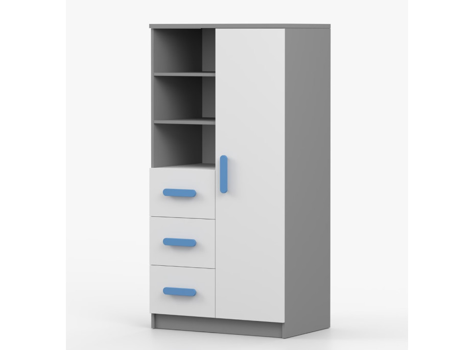 Regál SMYK - šedý/biely (viac variant)