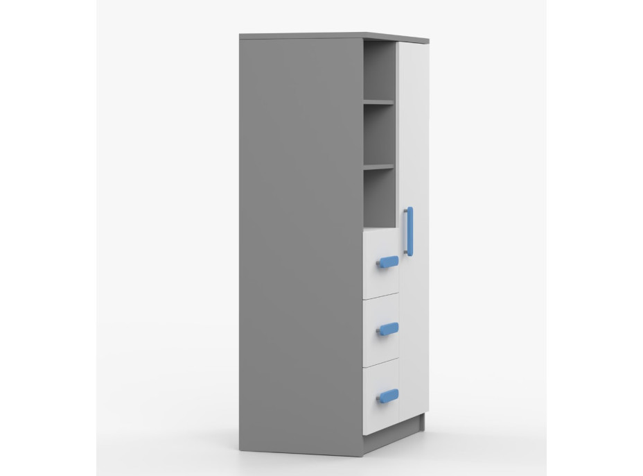 Regál SMYK - šedý/biely (viac variant)