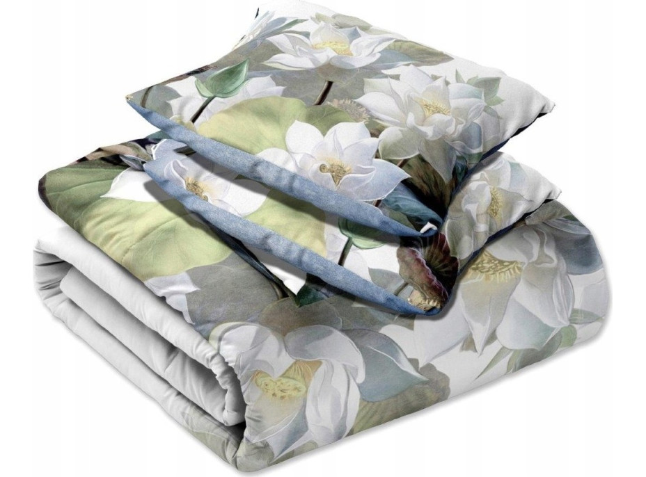 Saténové obliečky NOBILE Lekná - biele - 140x200 cm