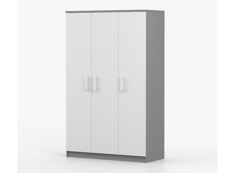 Šatníková skriňa SMYK 120 - šedá/biela (viac variant)