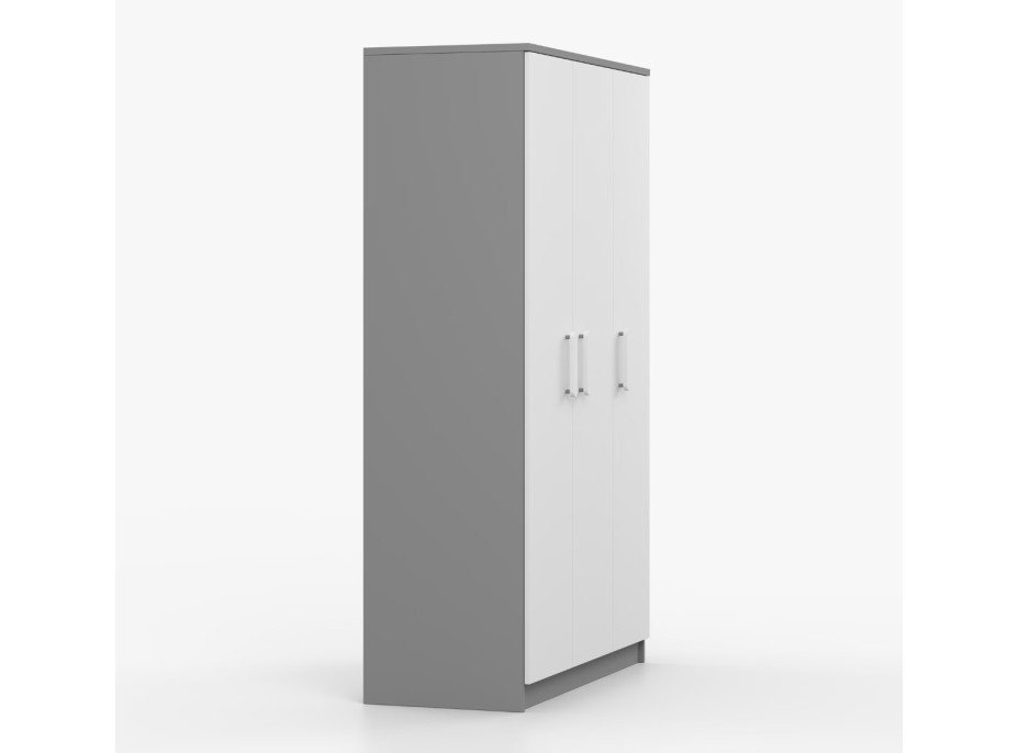 Šatníková skriňa SMYK 120 - šedá/biela (viac variant)