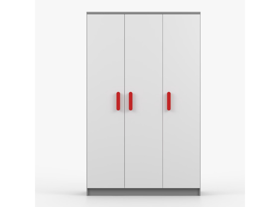 Šatníková skriňa SMYK 120 - šedá/biela (viac variant)
