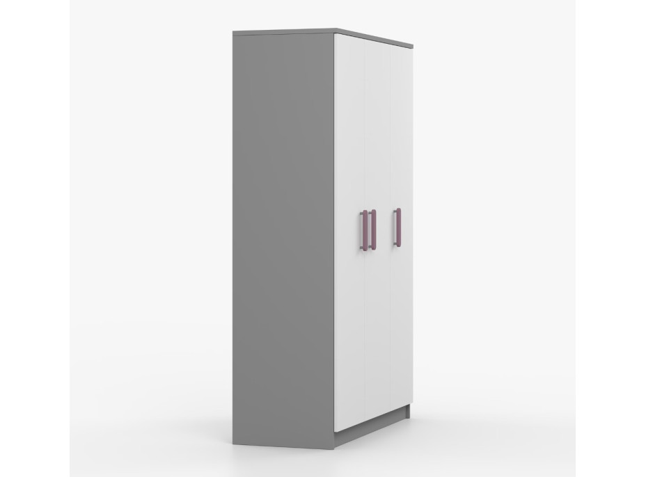 Šatníková skriňa SMYK 120 - šedá/biela (viac variant)