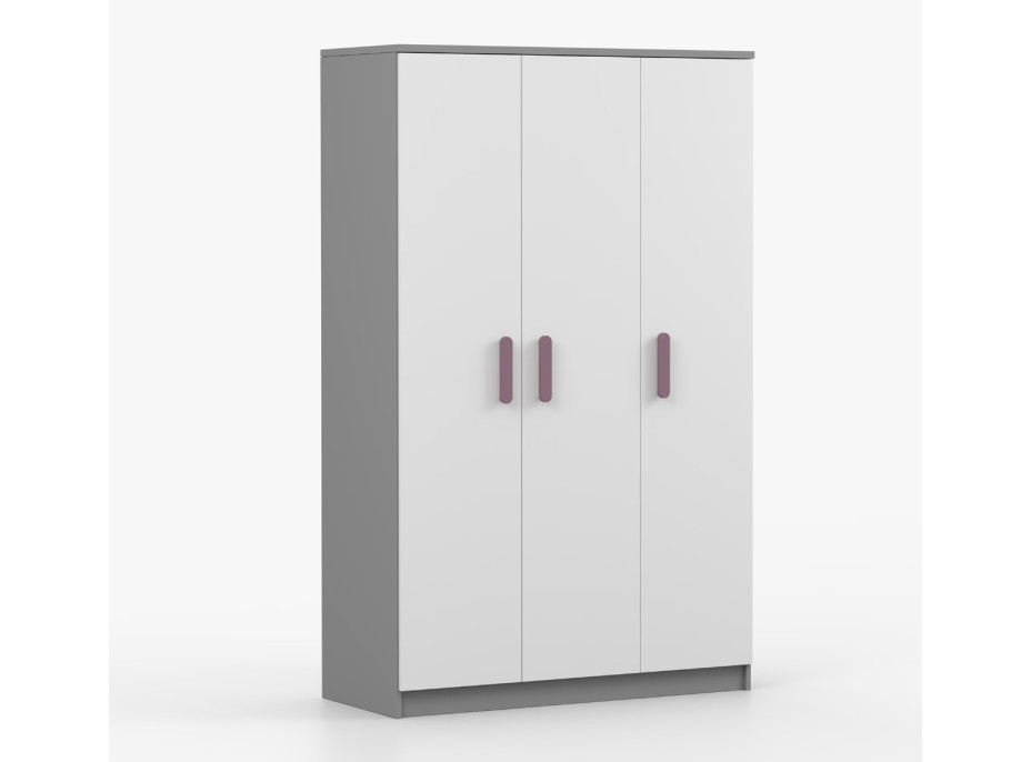 Šatníková skriňa SMYK 120 - šedá/biela (viac variant)