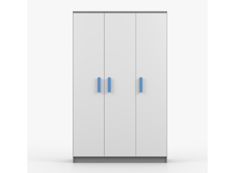 Šatníková skriňa SMYK 120 - šedá/biela (viac variant)