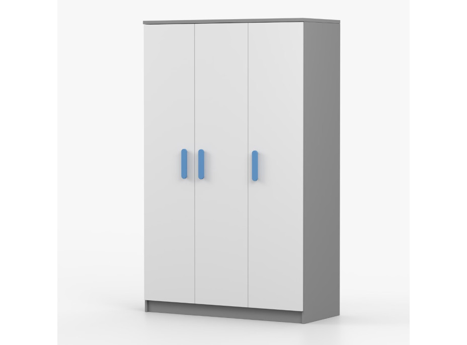 Šatníková skriňa SMYK 120 - šedá/biela (viac variant)