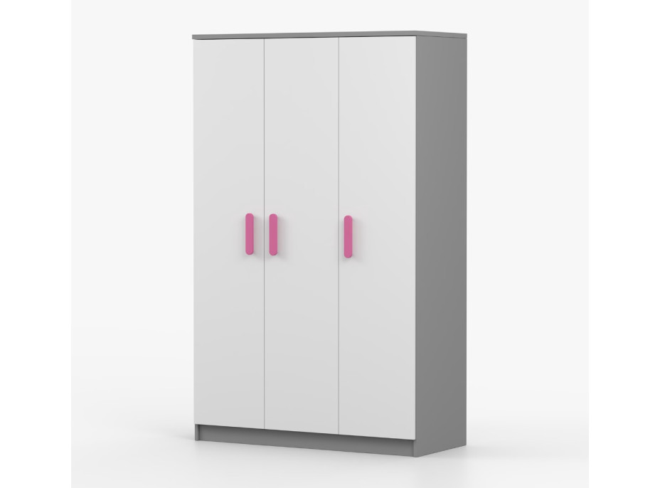 Šatníková skriňa SMYK 120 - šedá/biela (viac variant)