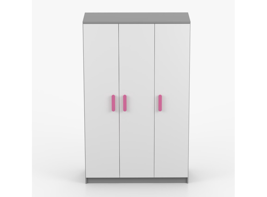 Šatníková skriňa SMYK 120 - šedá/biela (viac variant)