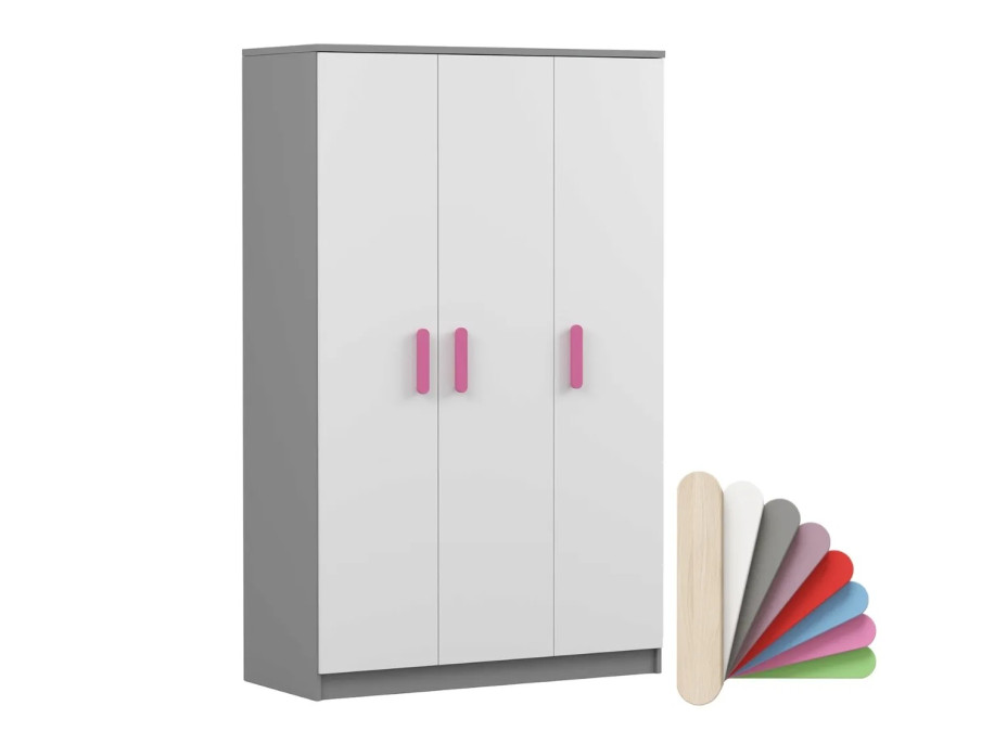 Šatníková skriňa SMYK 120 - šedá/biela (viac variant)