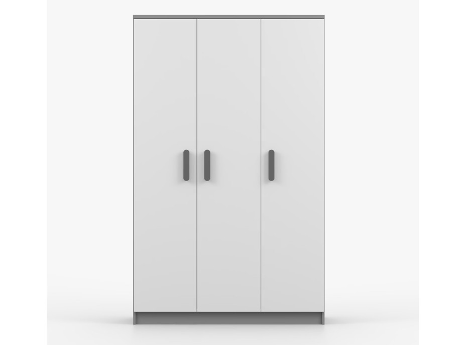 Šatníková skriňa SMYK 120 - šedá/biela (viac variant)