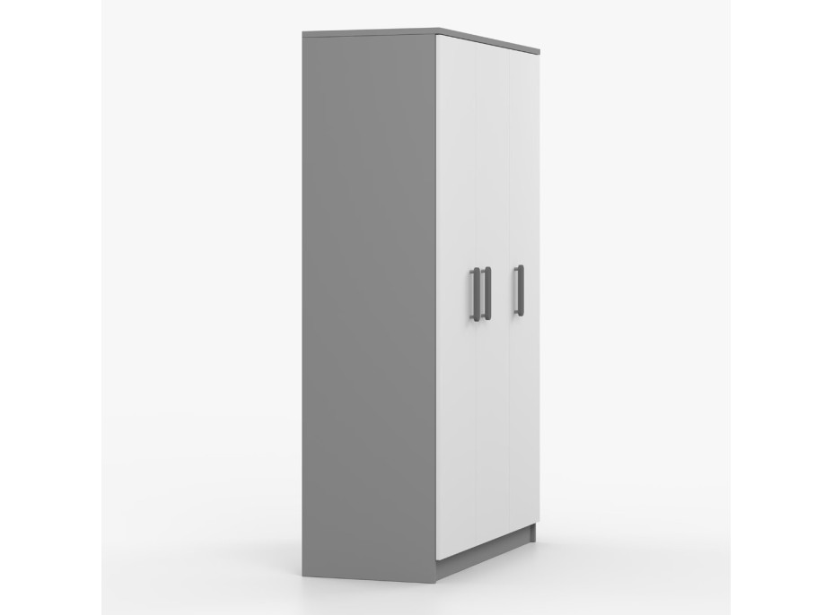 Šatníková skriňa SMYK 120 - šedá/biela (viac variant)