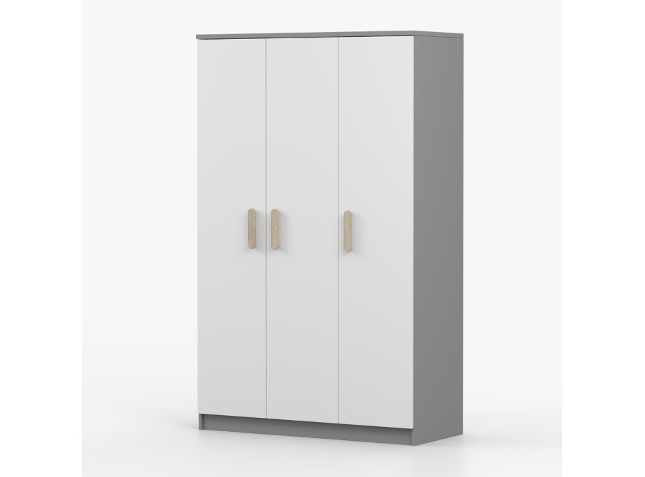 Šatníková skriňa SMYK 120 - šedá/biela (viac variant)