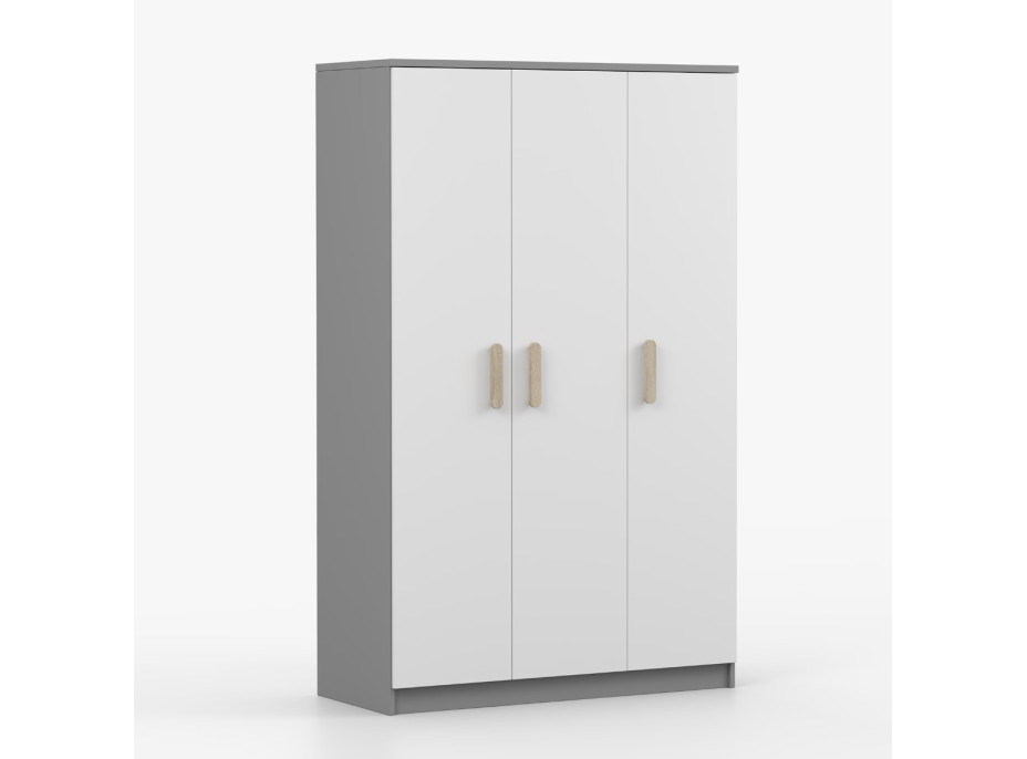 Šatníková skriňa SMYK 120 - šedá/biela (viac variant)