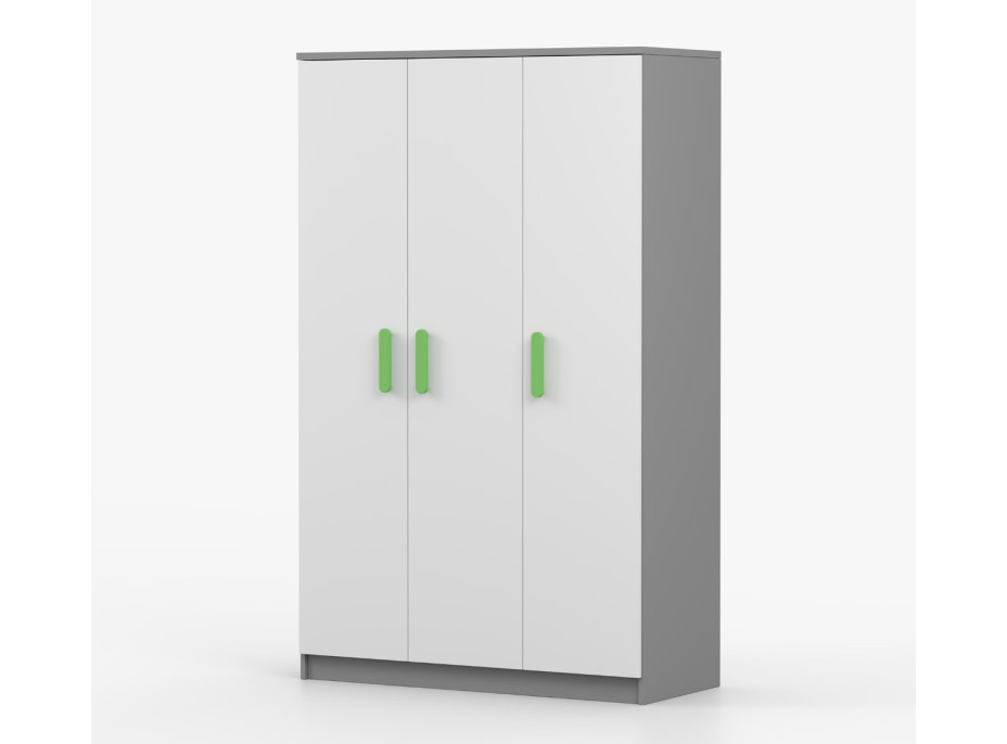 Šatníková skriňa SMYK 120 - šedá/biela (viac variant)
