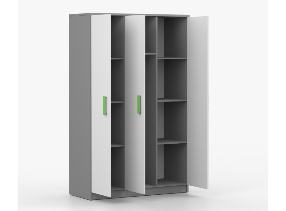 Šatníková skriňa SMYK 120 - šedá/biela (viac variant)