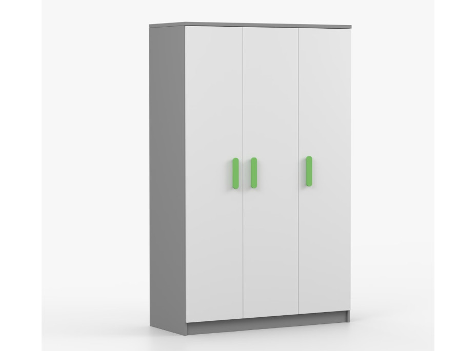Šatníková skriňa SMYK 120 - šedá/biela (viac variant)