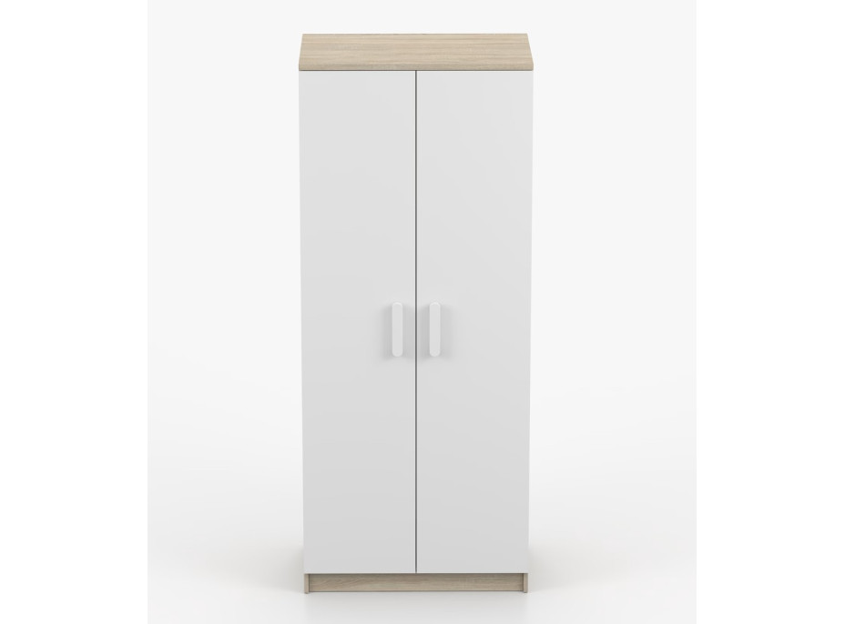 Šatníková skriňa SMYK 80 - dub sonoma/biela (viac variant)