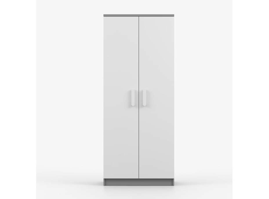 Šatníková skriňa SMYK 80 - šedá/biela (viac variant)