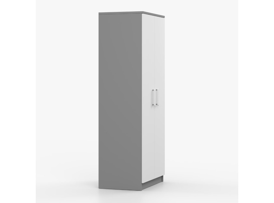 Šatníková skriňa SMYK 80 - šedá/biela (viac variant)