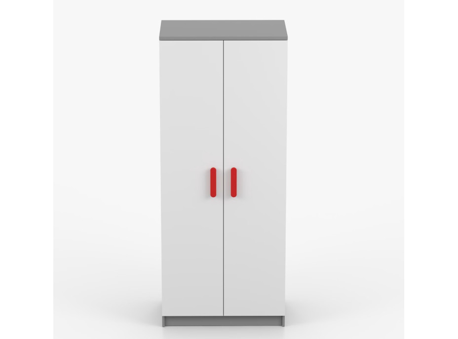 Šatníková skriňa SMYK 80 - šedá/biela (viac variant)