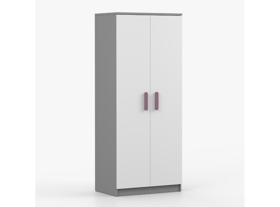 Šatníková skriňa SMYK 80 - šedá/biela (viac variant)