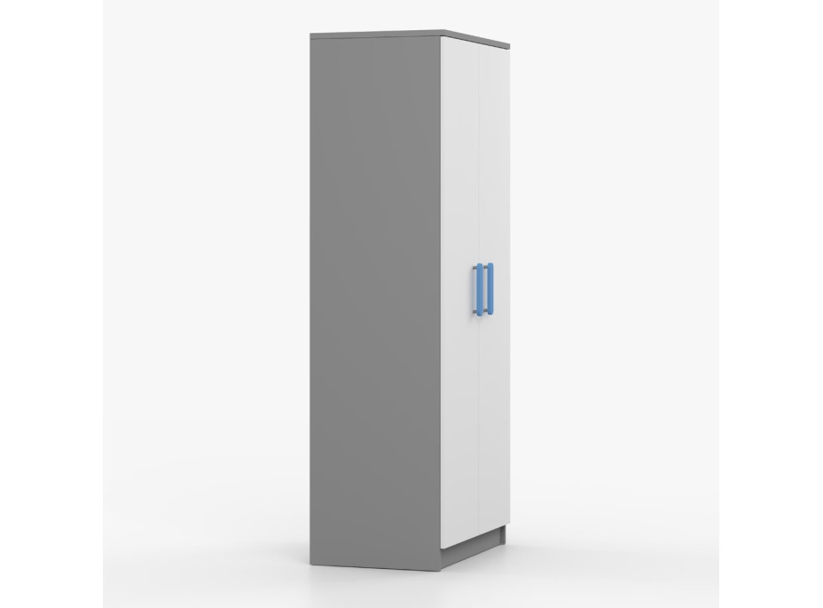 Šatníková skriňa SMYK 80 - šedá/biela (viac variant)