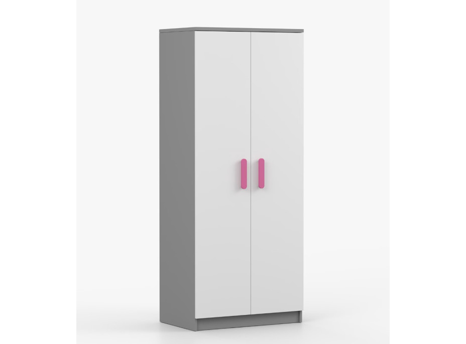 Šatníková skriňa SMYK 80 - šedá/biela (viac variant)