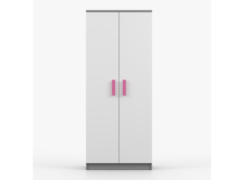 Šatníková skriňa SMYK 80 - šedá/biela (viac variant)