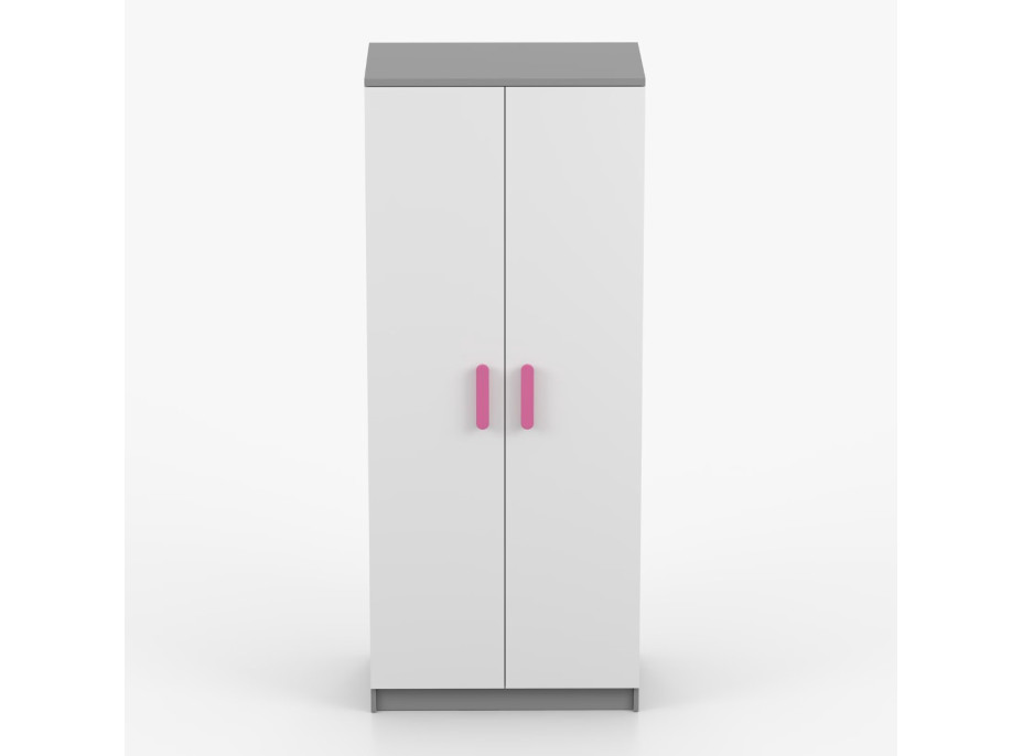 Šatníková skriňa SMYK 80 - šedá/biela (viac variant)