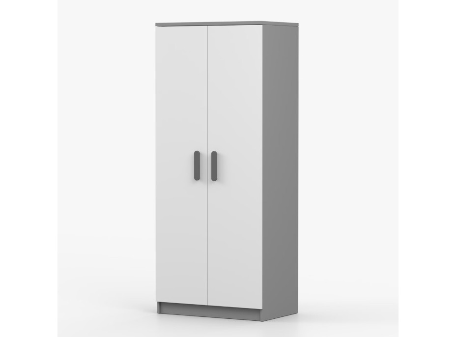 Šatníková skriňa SMYK 80 - šedá/biela (viac variant)
