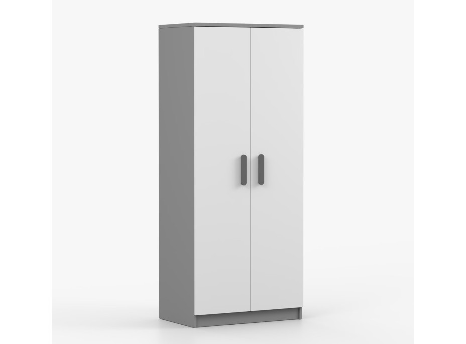 Šatníková skriňa SMYK 80 - šedá/biela (viac variant)