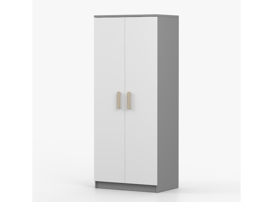Šatníková skriňa SMYK 80 - šedá/biela (viac variant)