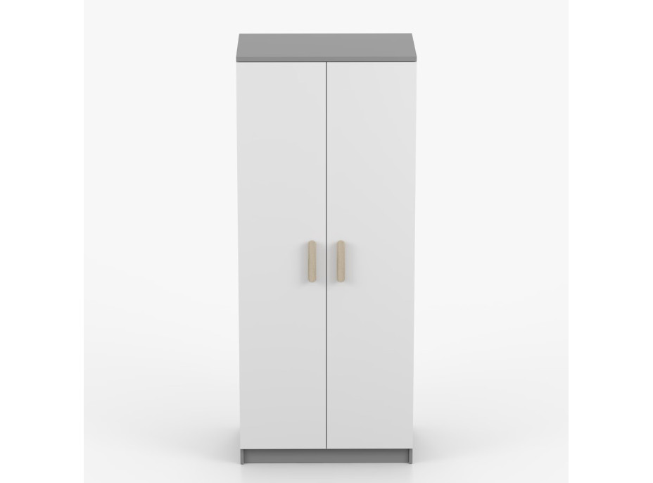 Šatníková skriňa SMYK 80 - šedá/biela (viac variant)